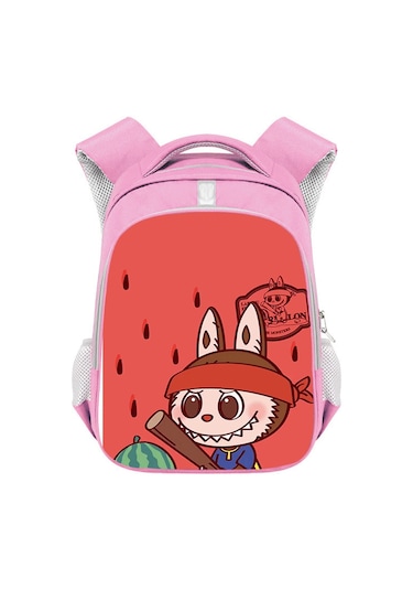 Bubblemall, İlkokul Öğrencileri İçin Şık Ve Büyük Kapasiteli Çift Omuzlu Çocuk Çantası, Moda Ve Rahat Tasarım Mor - Çok Renkli