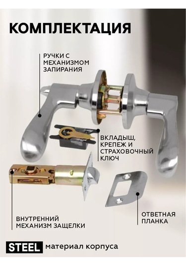 Cibis Anahtarsız Kilitli Ve Mandallayıcılı İç Kapı Kolay Kilitli Kapı Kolu 231424700