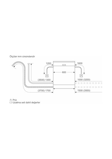 Bosch SMP6EKI60T 6 Programlı Solo Bulaşık Makinesi Inox