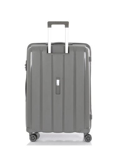 Mçs Bavul Orta Ve Kabin 2li Set Kırılmaz Silikon Valiz V305 Gri