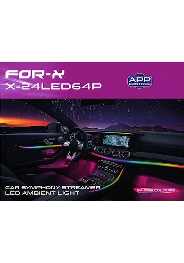 For-x X-24led64p 64 Renk Sesli Komutlu Ambians Led