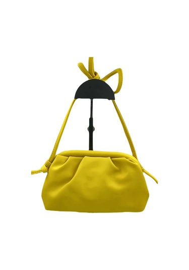 Sentt Deri Salaş Mini El Çantası Sarı - Sarı