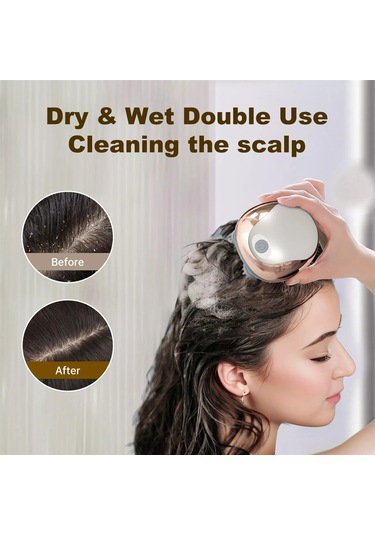 Geekyou Kedi Ve Kişi İçin Elektrikli Saç Derisi Masaj Cihazı - 3d Derin Uygulama, Manyetik Şarj, Ipx7 Su Geçirmez, 10 Dakika Otomatik Durdurma