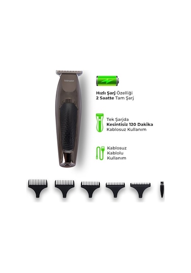 Goldmaster GM-8122 Luca Şarjlı Saç ve Sakal Şekillendirme Makinesi