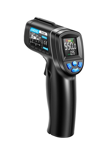 Springsun Aneng Th104 El Tipi Kızılötesi Termometre -50 C 550 C Ev & Endüstri Sıcaklık Ölçer Va Ekran Düşük/byüksek Alarm Pil Dahil Değil Siyah