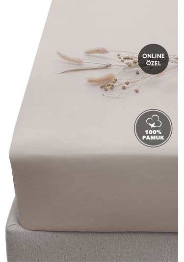 Yataş Softy Çift Kişilik %100 Pamuk Lastikli Penye Çarşaf -  Bej
