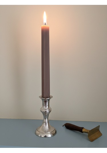 Tırtıklı Şamdan Mum 25 Cm Vizon