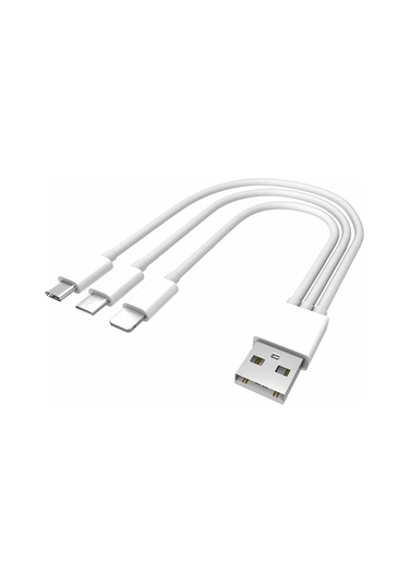 Springsun 3'ü 1 Arada Hızlı Şarj Kablosu - İphone, İpad, Samsung, Huawei Uyumlu