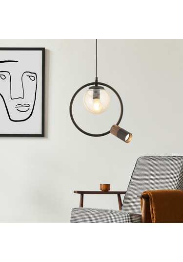 Ayaz Tekli Modern Sarkıt Oturma Odası Salon Sarkıt Avize Siyah