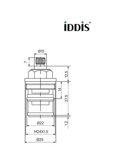 Iddıs Musluk İçin Diverter, 49 Mm, Döner 141328618 Krom