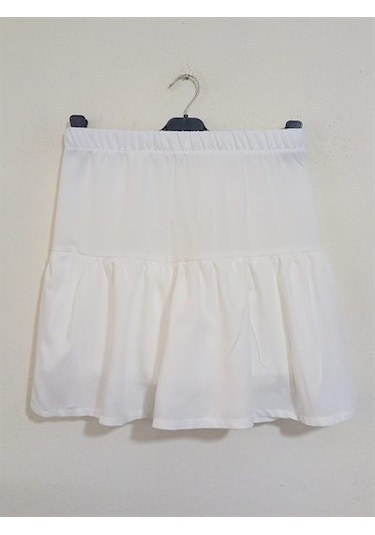 Kadın Şort Etek - 187 - Beyaz
