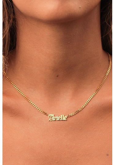 14 Ayar Altın Gurmet Zincir İsim Kolye