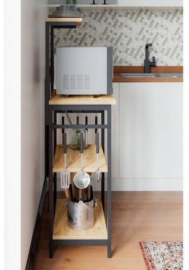 Ceramical Çok Amaçlı Mutfak Bangosu - Atlantik Çam - 128x40x60 Cm Atlantik Çam