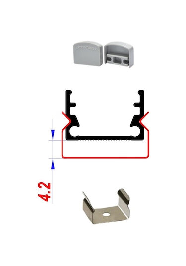 Mutfak Dolabı Ve Tezgah Üstü Sıva Üstü Led Bar 24v 4000k 100 Cm