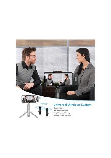 Microcase AL3009 Kablosuz Type-C Yaka Mikrofonu 2'li