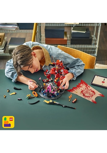 LEGO® NINJAGO® Ateş Şövalyesi Robotu 71846 - 14 Yaş ve Üzeri Çocuklar için Kai ve Balıkçı Minifigürleri İçeren Oyuncak Yapım Seti (996P)