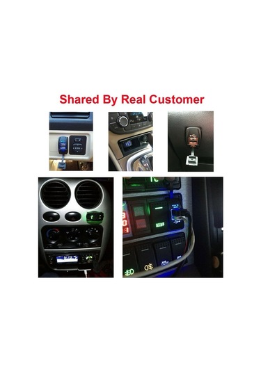 2 Portlu Araç Şarj Cihazı Hızlı Şarj 3.1 Çift Usb Adaptörü Hızlı Şarj Kırmızı