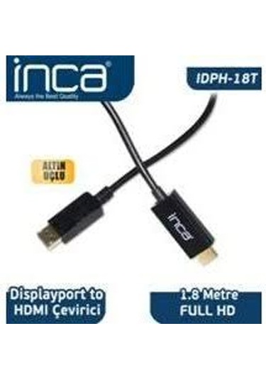 Inca Idph-18T Displayport To Hdmı Kablo 1.8 Mt