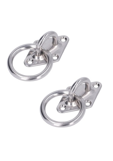 2'li Halkalı Mapa. Paslanmaz Krom. 4 Delikli 8mm