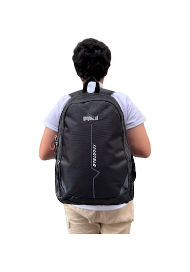 Relaxion Su Geçirmez Kumaş Geniş İç Hacimli Okul Seyahat Sırt Çantası 800 Beyaz