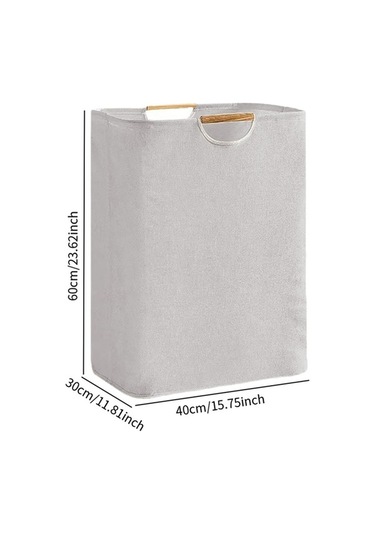 Pazly Suntek Çok Amaçlı Katlanabilir Çamaşır Sepeti, Ev Dolap Banyo Gri Gri