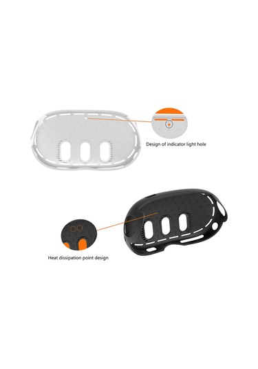 Meta Quest 3 İçin Silikon Kılıf + Titanyum Alaşımlı Temperli Cam Lens Filmi Vr Kulaklık Aksesuarları - Mavi / Siyah