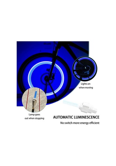 Xindoker 12 Adet Led Jant Işığı 3 Mavi-3 Yeşil-3 Sarı-3 Kırmızı Bisiklet Motosiklet Araç İçin Hareketle Aydınlanır Gece Görünürlüğü Artırır Abss材质