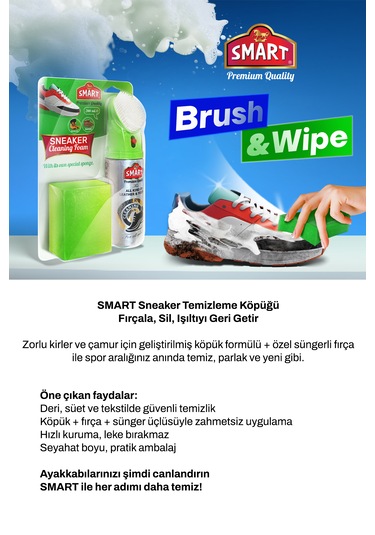 Spor Ayakkabı Temizleme Köpüğü Renksiz (Tüm Renkler Için )