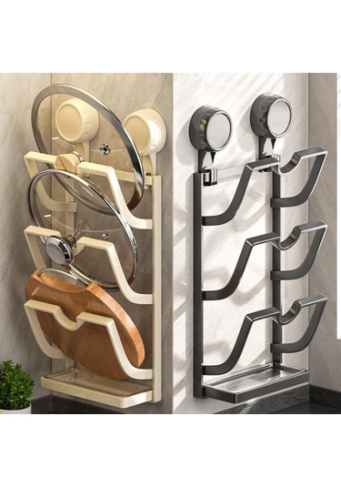 Suntek Paslanmaz Çelik Vantuzlu Tencere Kapağı Düzenleyici Beyaz