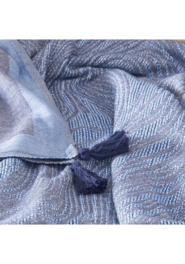 Taç Butik Bodrum Throw Mavi 000000001500222203 Mavi