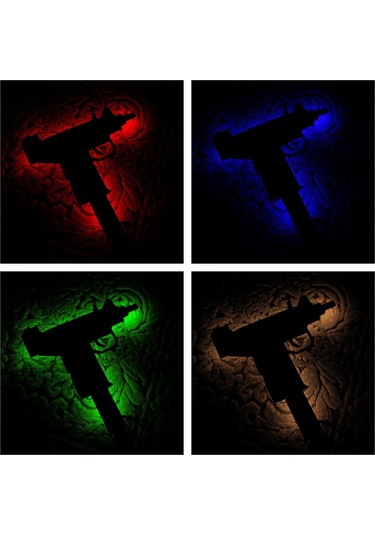 Uzi Duvar Led Işık - Duvar Lambası - Gece Lambası - Açıklama Siyah