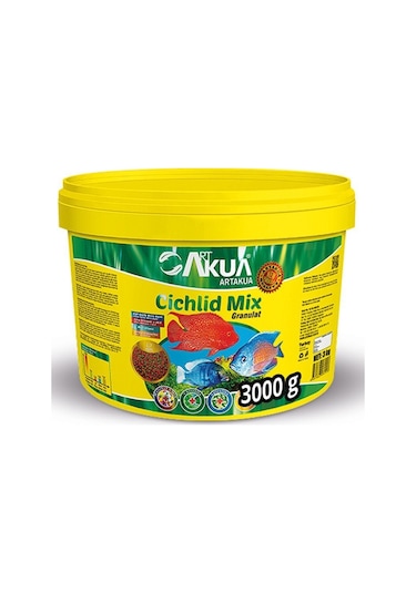 Artakua Cichlid Mix Karışık Ciklet Yemi Açık 250 G