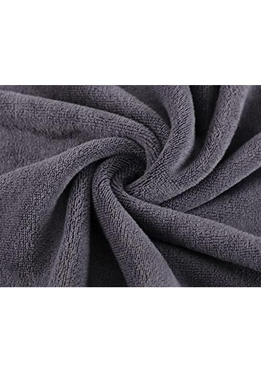 Geeksen 3 Adet Büyük Boy Mikrofiber Spor Havlusu - Gri, Mor, Mavi Renkleri Çok Renkli