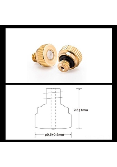 Lemestar Yaz Serinliği İçin 21 Parça Pirinç Sis Nozulu Ve T Bağlantılı Sulama Sistemi