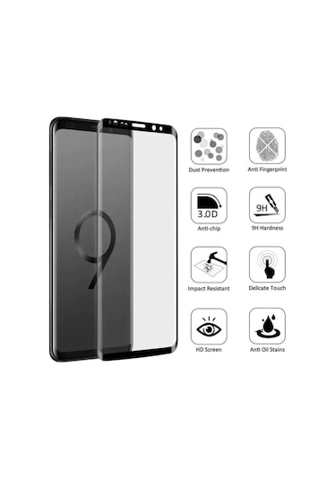 Xiaomi Mi Note 10 3D Short Curve Nano Ekran Koruyucu Siyah