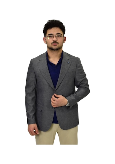 Erkek Tek Spor Ceket 4 Drop Bgl-st04470 Koyu Gri