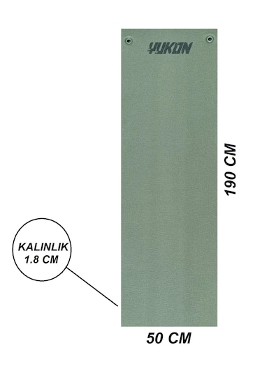 Yukon 18 MM Profesyonel Askeri Kamp Matı - 50 Dans Ekstra Yoğunluk Haki