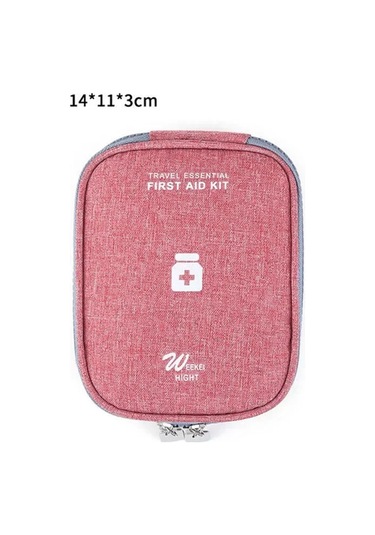 Mini Taşınabilir Ilaç Saklama Çantası Seyahat İlk Yardım Çantası Ilaç Çanta Organizatör Kamp Açık Acil Hayatta Kalma Çantası Hap Kutusu Kahverengi