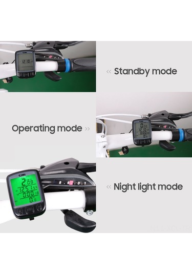 Konesam Bisiklet Hızı Ve Mesafe Ölçer, Lcd Ekranlı Gece Işığı, Sd-563a Kablolu Siyah, Çok Fonksiyonlu Bisiklet Bilgisayarı Siyah