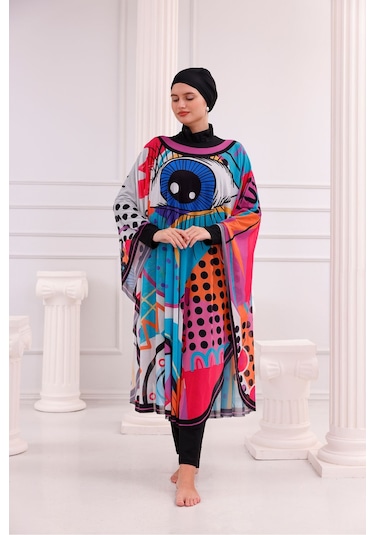 Tarzını Seç Kimono Pareo - Tesettür Pareo - Fethiye Model 240x135 Cm Çok Renkli