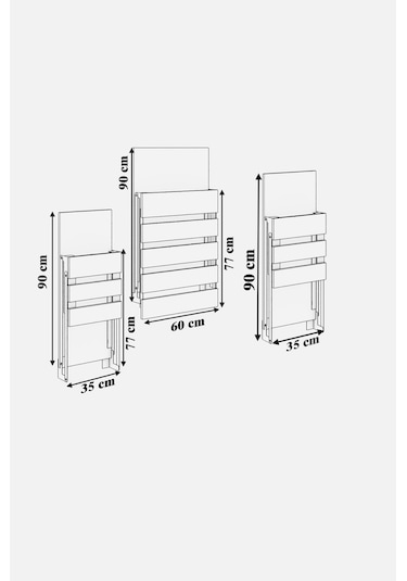 Açelya Döşemeli Duvara Monte 2tabureli Mutfak Masası