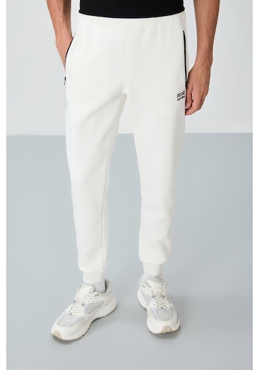 Tommy Life Cesar Ekru Cepli Şardonlu Erkek Eşofman Alt - 84929 Ekru