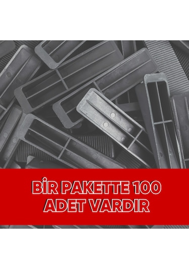 Fayans Seramik Seviye Tespit Derz Artısı Derz Klips Sabitleme Takozu 100 Adet