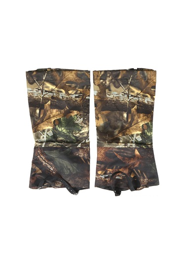 Geeksen Uzun Camo Kar Botu Korumaları Xl: Su Geçirmez, -30 C Dayanıklı, Tpu Askılı, Metal Kordon Kanca Kamuflaj