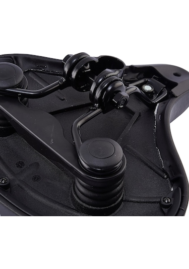 Bisiklet Sele Ultra Geniş E-Bıke&Bisiklet Uyumlu Elastomer Yaylı 27 x 24 CM Siyah