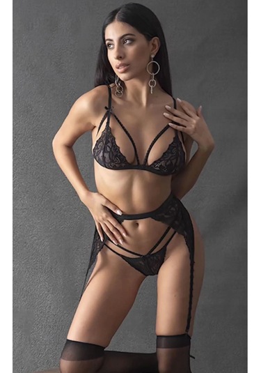 Siyah Jartiyer Takım - 1035 Çok Renkli