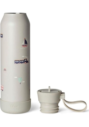 Citron 3 Katmanlı Paslanmaz Çelik Termos Seti 500 Ml - Vehicles Beyaz
