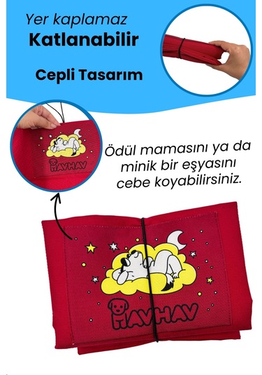 Havhav Küçük ve Orta Irk İçin Köpek Minderi Bordo 47 x 70 CM
