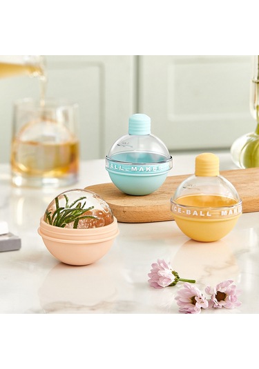 Ximistore9 Renkli Silikon Buz Topu Kalıpları - 4'lü Set, As Kapaklı, 2.4 İnç Dev Buz Topları İçin, İçeceklerinizi Serin Tutar Çok Renkli