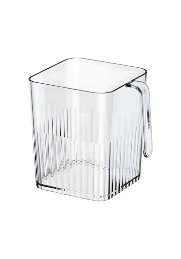 Shineyee Pet Materyal Cam Kapaklı Buzdolabı Yan Kapı Depolama Kutusu - Yiyecekleri Farklılaştırır, Taze Tutar, 12.5x13x10 Cm Şeffaf Şeffaf